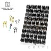 162PCS OF ASSORTED STAINLESS STEEL HUGGIES/HOOP EARRINGS WITH DANGLE PANEL